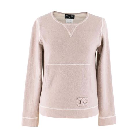 beige chanel jumper|chanel cashmere pullover.